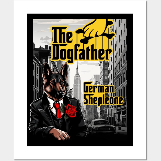 The Dogfather: German Shepleone Wall Art by DreaminBetterDayz